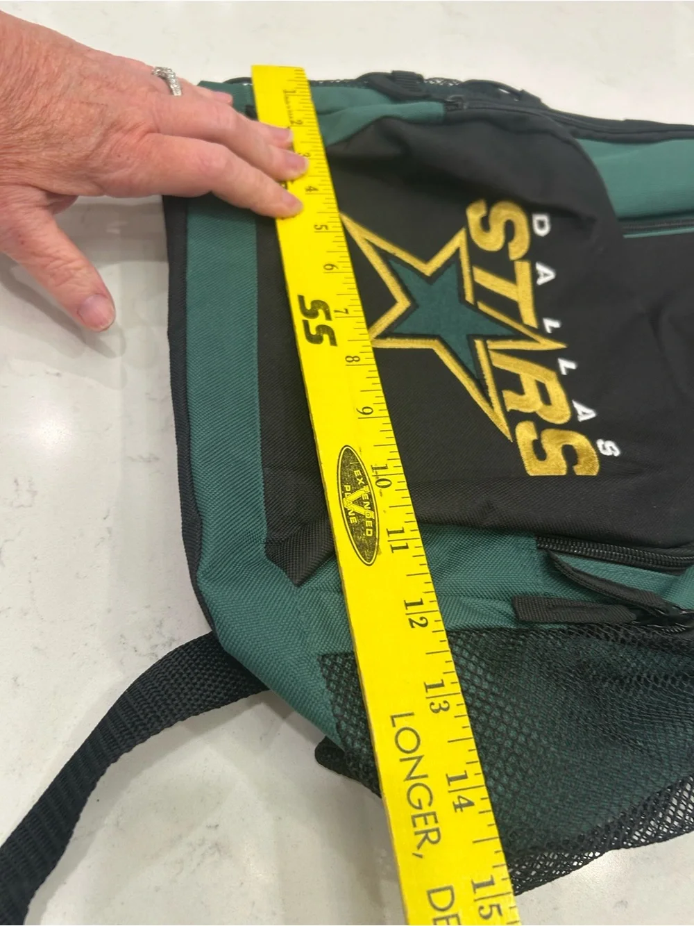 Vintage 90’s Dallas Stars Black and Green Backpack with Original Logo